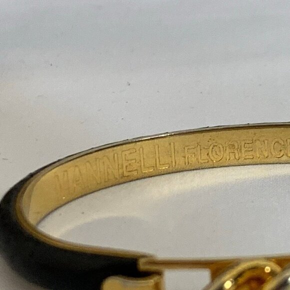 Manelli Florence 24K Gold Plated Leather Bangle Bracelet - Picture 5 of 7
